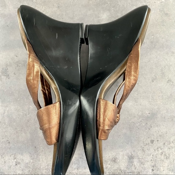 Athena Alexander Bronze Copper Strappy Wedge Sandals Size 8 - Picture 5 of 10